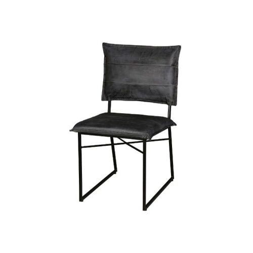 Malin Dining Chair in grey leather - available at City Home PDX