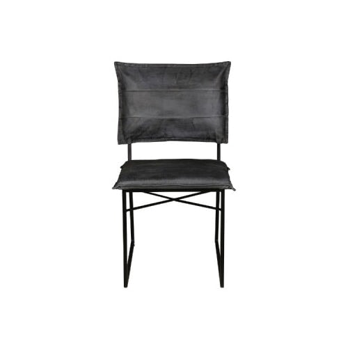 Malin Dining Chair in grey leather - available at City Home PDX