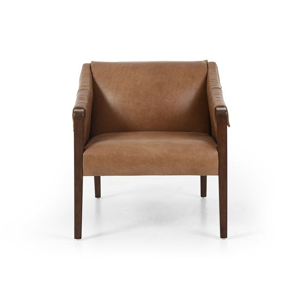 Bauer Leather Chair in Dakota Warm Taupe