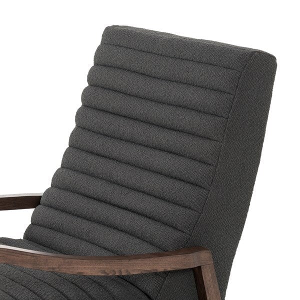 Four Hands Chance Recliner in Fiqa Boucle - detail view of backrest