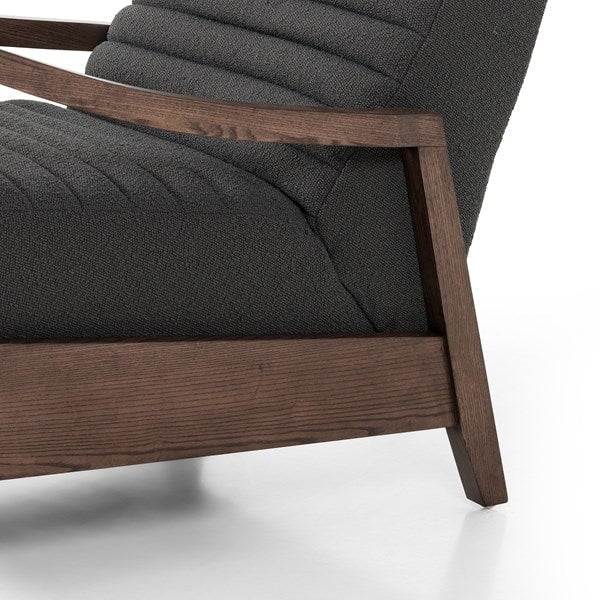 Four Hands Chance Recliner in Fiqa Boucle - detail view of side