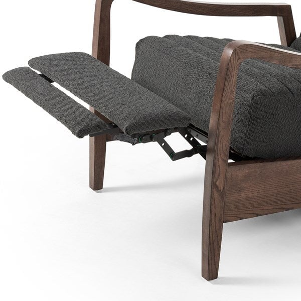 Four Hands Chance Recliner in Fiqa Boucle - detail of footrest