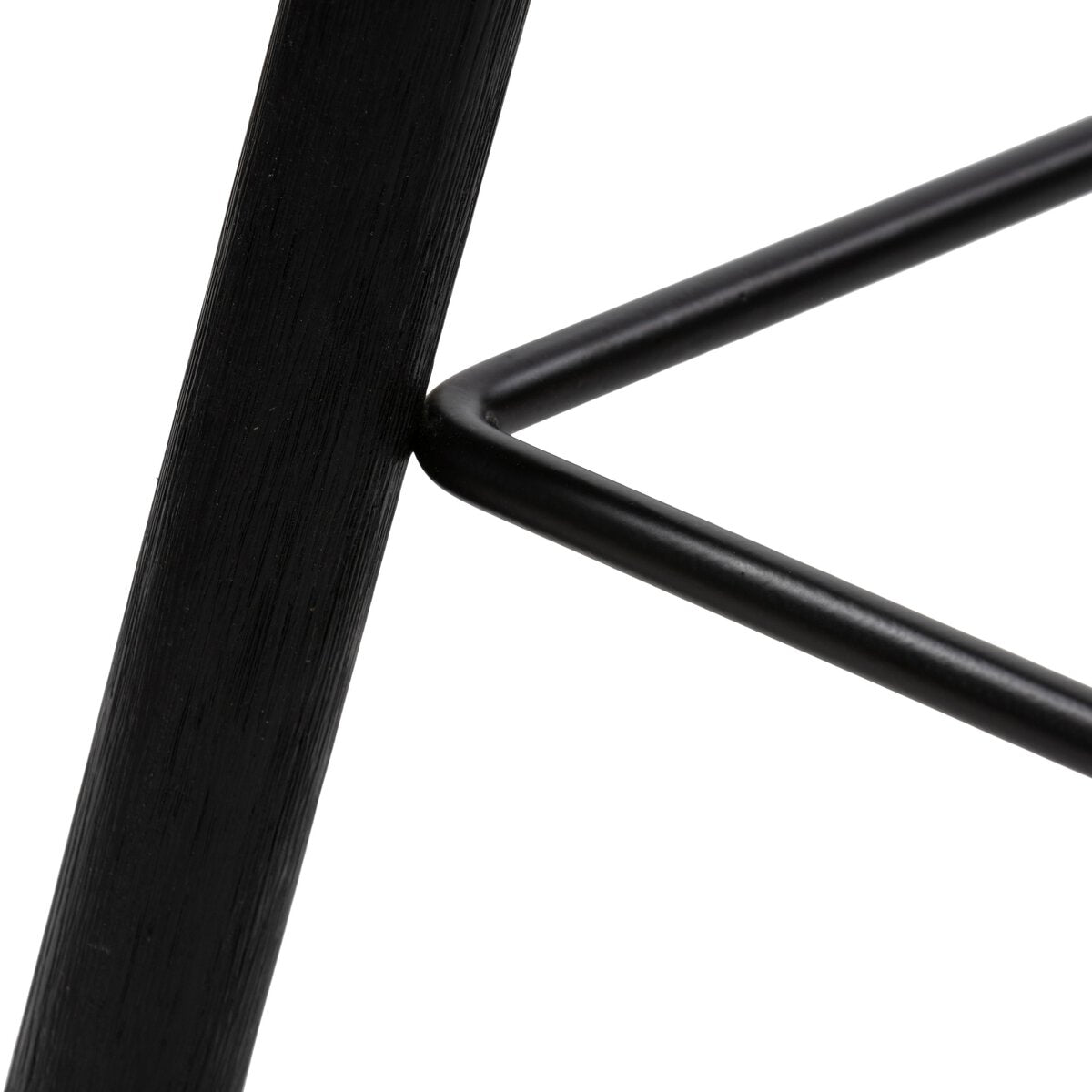Barrett Bar Stool - detail view of iron bar