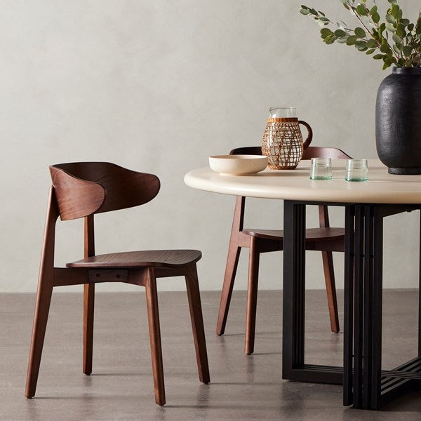 Franco Dining Chair in Umber Ash - styled with a modern dining table