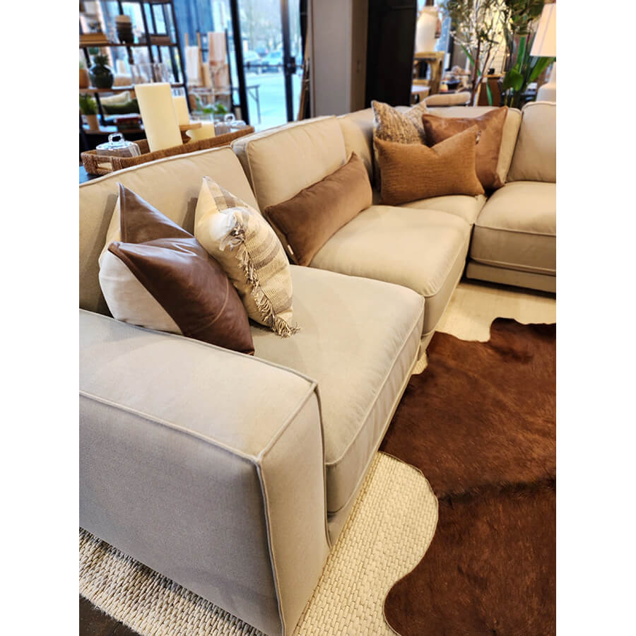 Milo 6 Piece Sectional Sofa in Broderick Charcoal - available at City Home