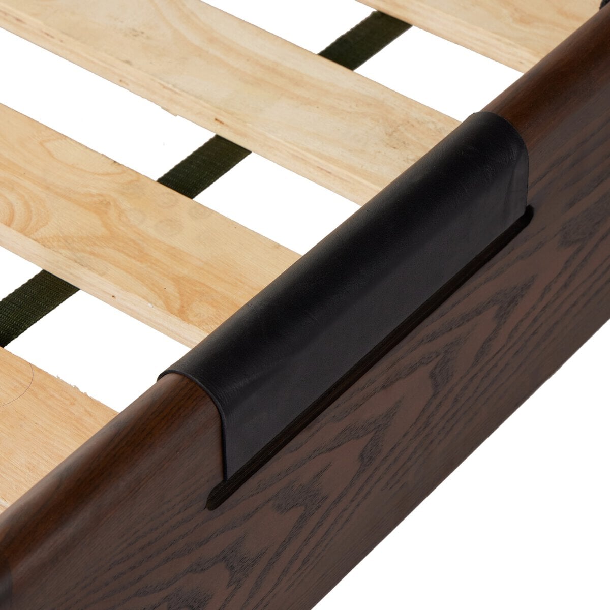 Halston Leather Bed - detail of bed frame