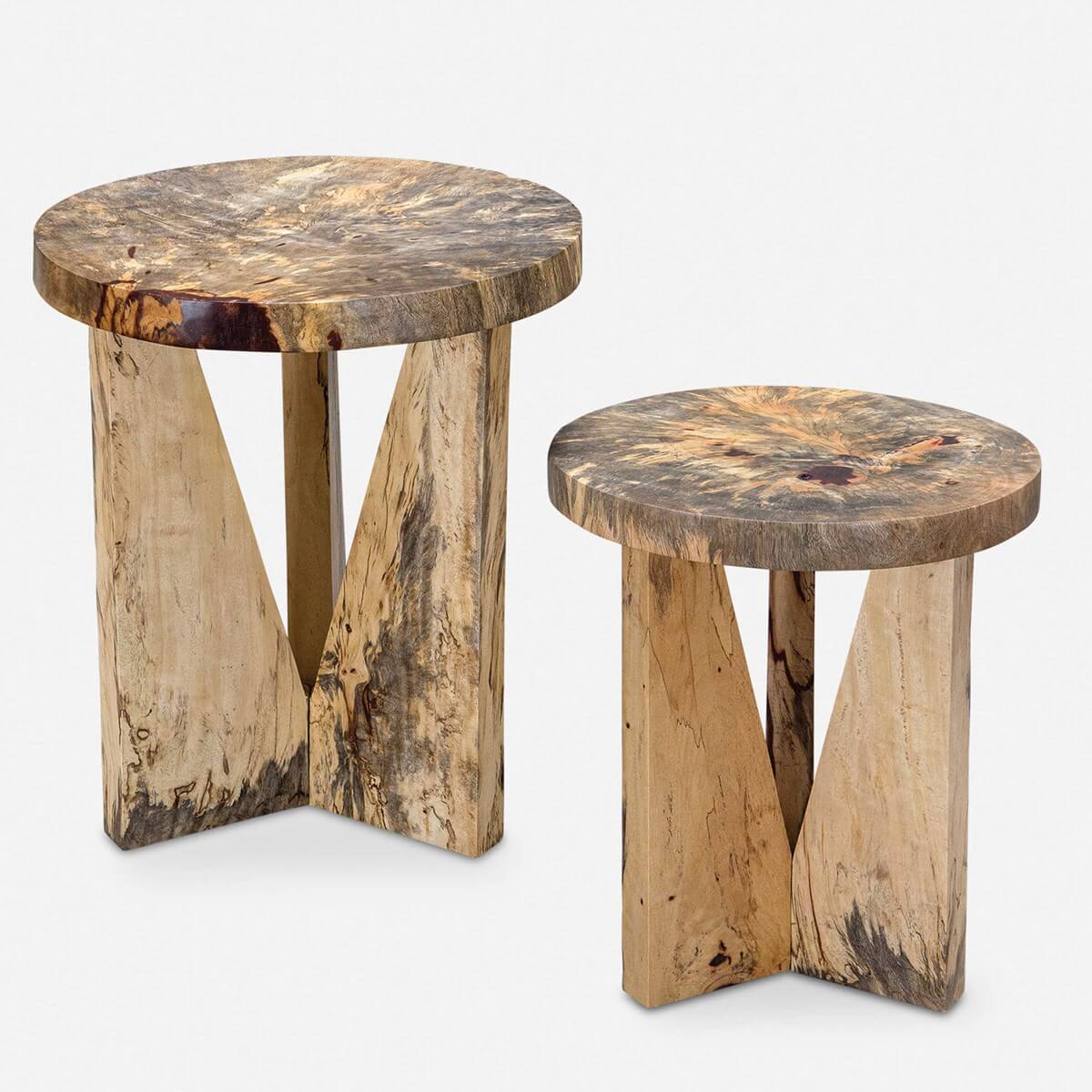 Nadette Nesting Table Set - solid tamarind wood nesting tables