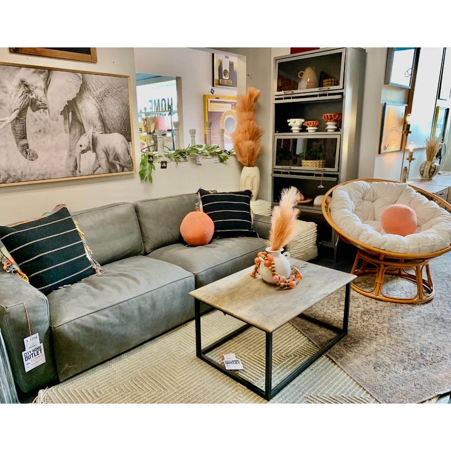 Heston leather sofa - shop unique sofas at the City Home Outlet