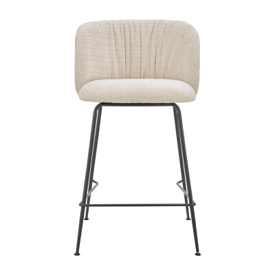 Millie Counter Stool in Ivory - front view