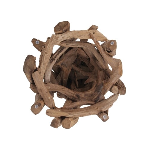 Jethro Reclaimed Teak Coffee Table - top down view showing teak root base interior