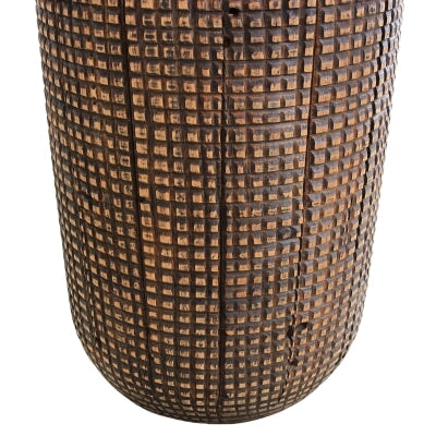 Atalia End Table - detail view of teak base