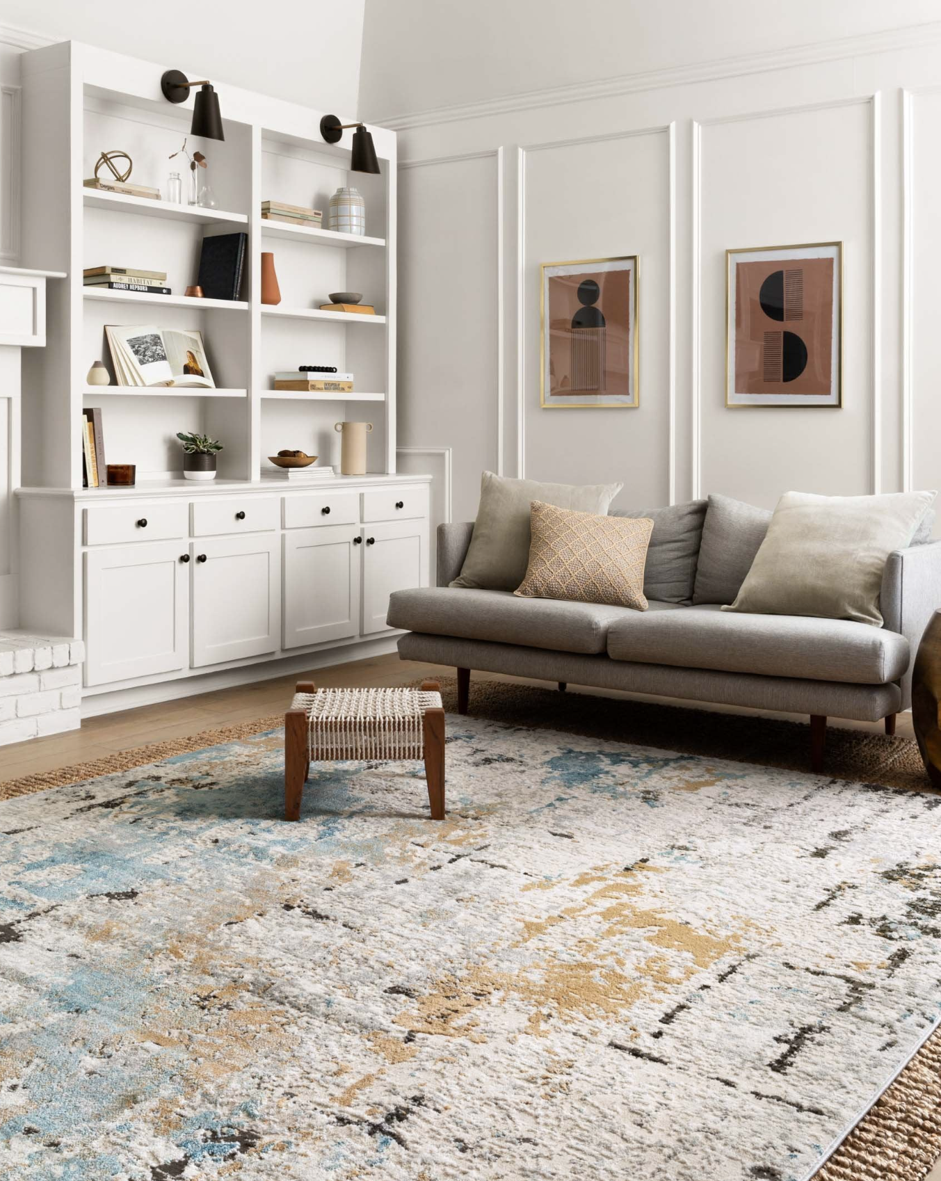 Alchemy Rug in Stone/Slate: Product Style View
