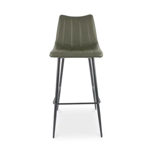 Alibi Bar Stool-Dark Green: Front Product View
