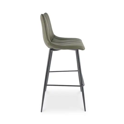 Alibi Bar Stool-Dark Green: Product Side View