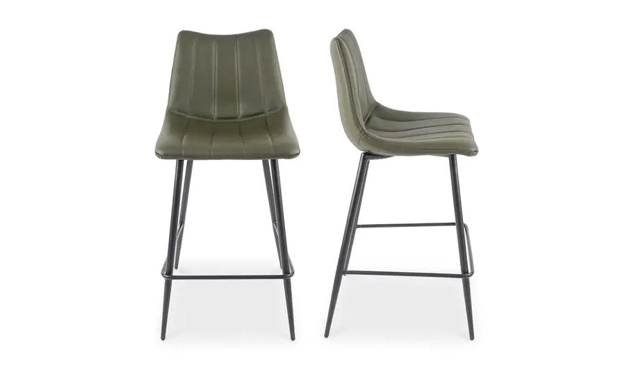Alibi Counter Stool in Green: Product Side View