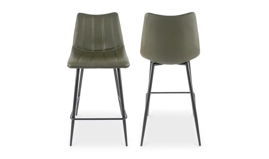 Alibi Counter Stool in Green: Front Product View