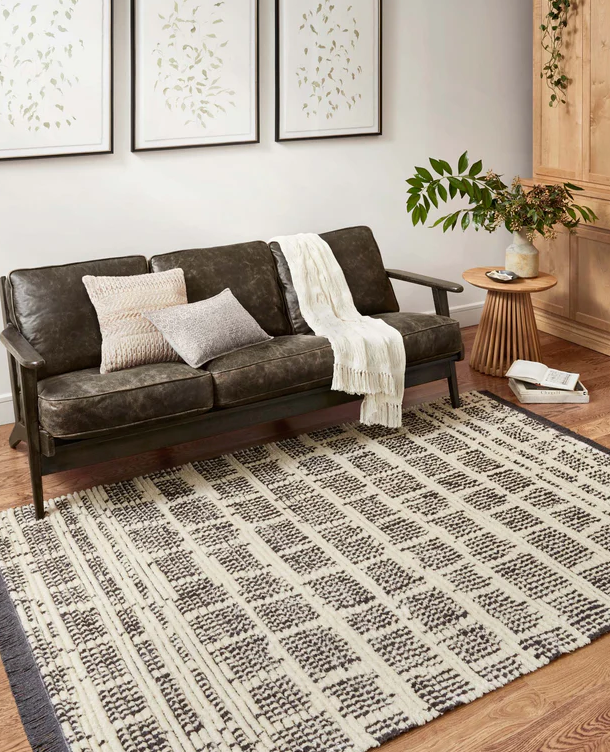 Chris Loves Julia X Loloi Alice Rug in Cream/Charcoal-Style Two: Product Style View