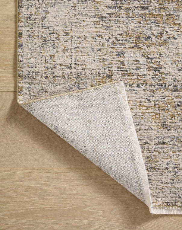Alie Rug in Gold/Beige: Product Backing View
