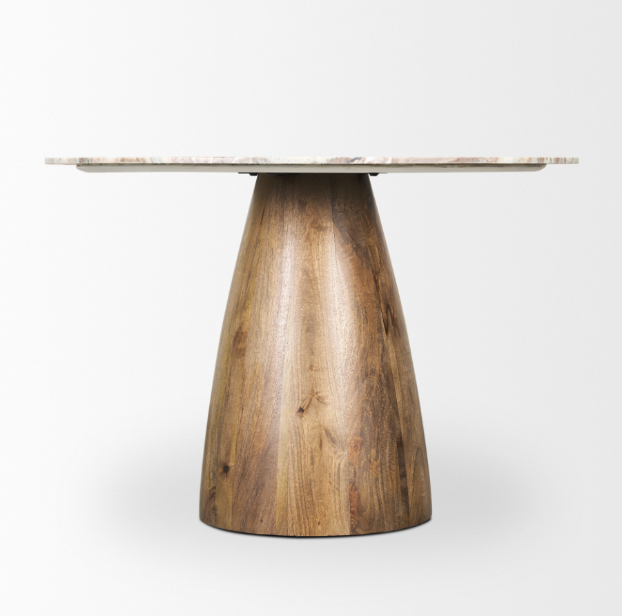 Allyson Round Dining Table: Product Side View