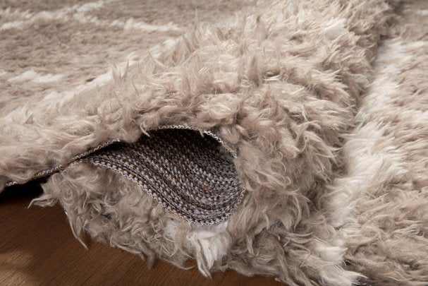 Angela Rose x Loloi Amira Rug in Khaki/Ivory: Folded Product View