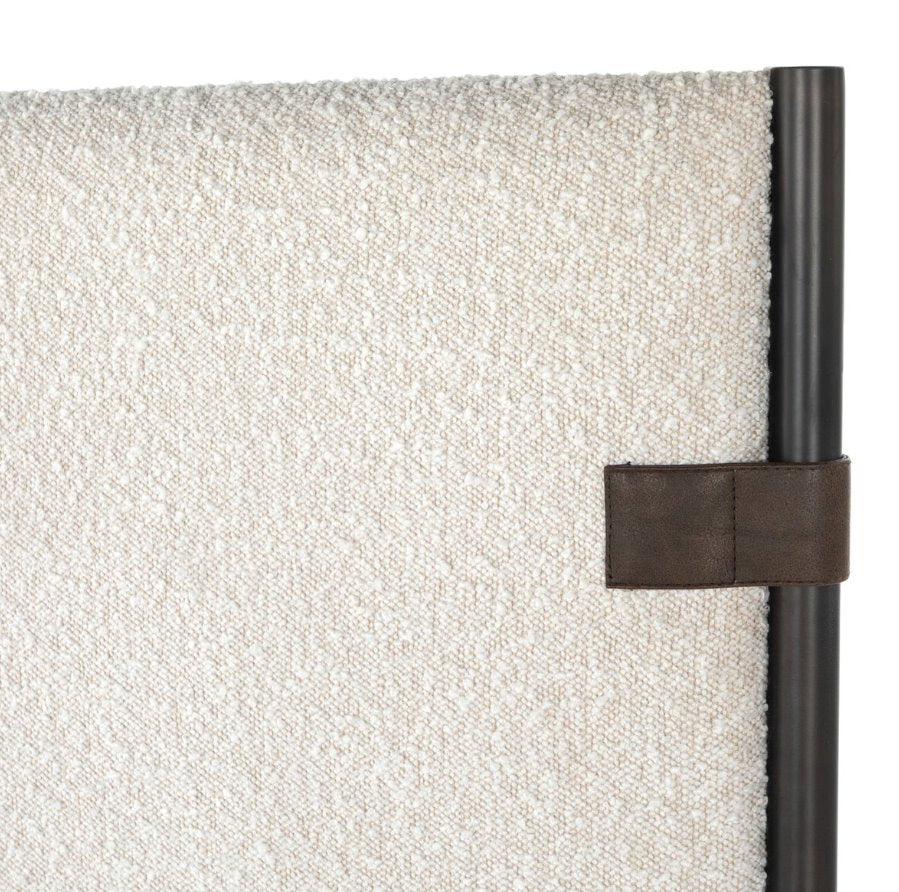 Anderson Bed in Knoll Natural-Queen Size: Leather Strap View