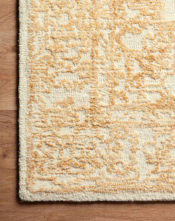 Magnolia Home by Joanna Gaines X Loloi Annie Rug in White/Gold - detail view