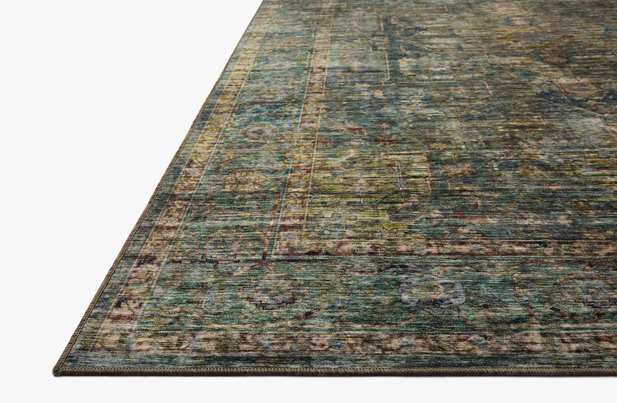 Anniston Rug in Lagoon/Multi: Pile Height View