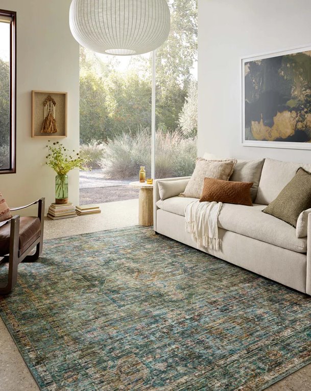Anniston Rug in Lagoon/Multi: Product Style View