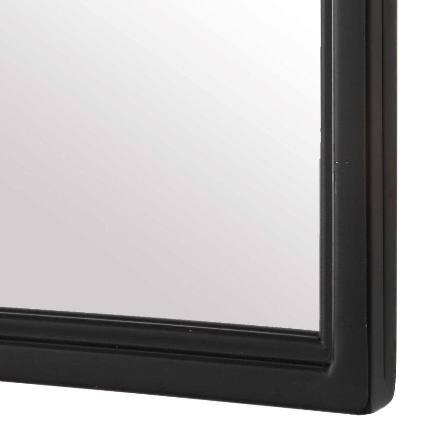 Arched Top Framed Mirror: Up-Close View of Mirror Frame