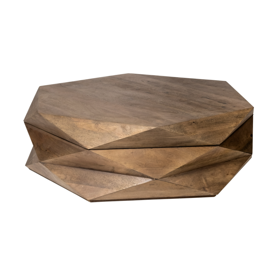 Arreto Hexagonal Coffee Table: Closed Product View