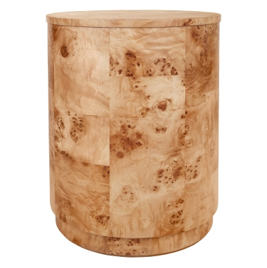 Arsenio Burl Wood Side Table: Available at City Home PDX