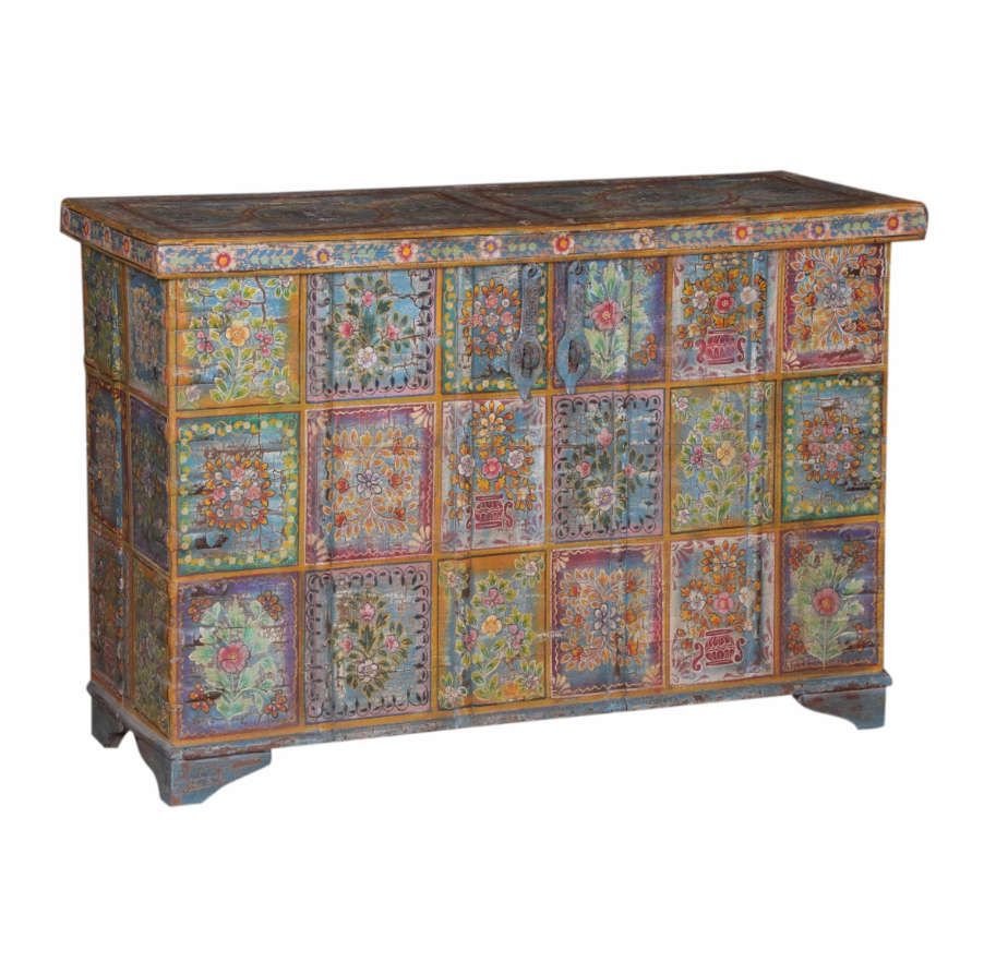 Artisan Painted Wooden Box-Style One: Available at City Home PDX