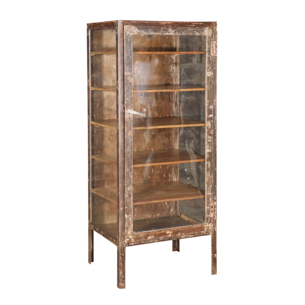 Iron Cabinet with Glass-Style Two: Product View