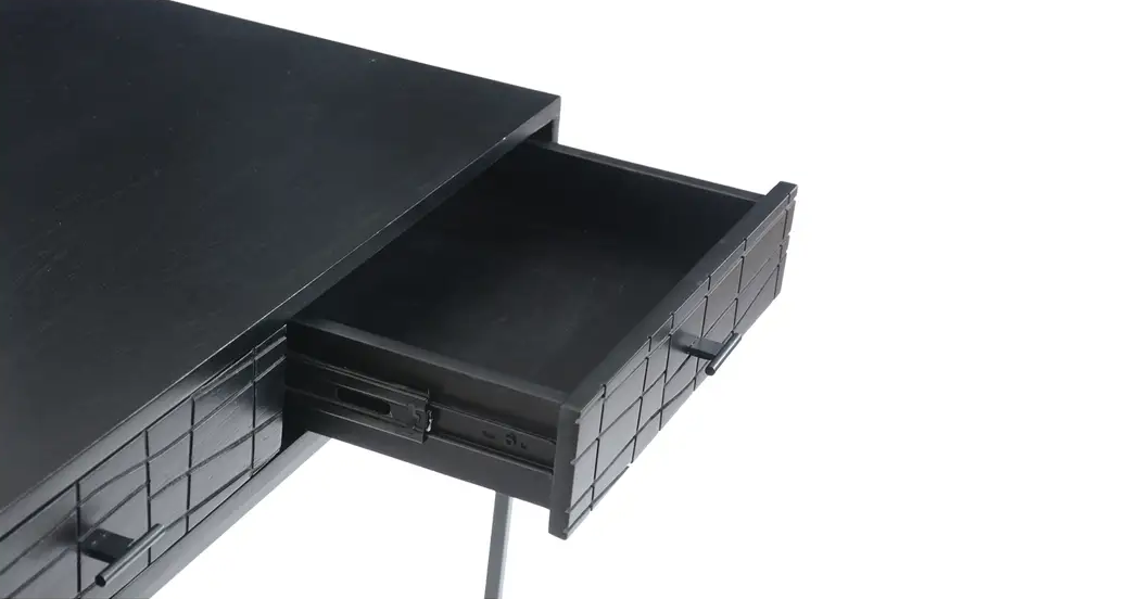 Atelier Desk: Up-Close Open Drawer Product View