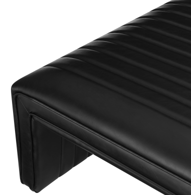 Atkinson Coffee Table/Ottoman-Black: Product Corner View