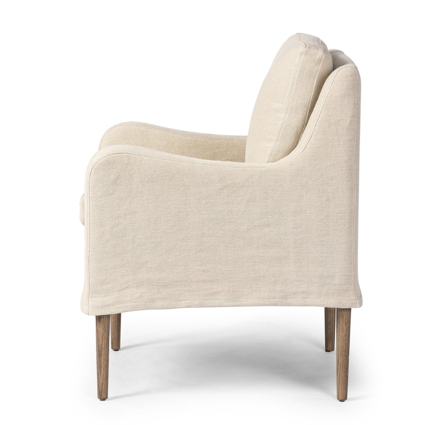 Amber Lewis x Four Hands Aurelia Dining Chair-Broadway Dune: Product Side View