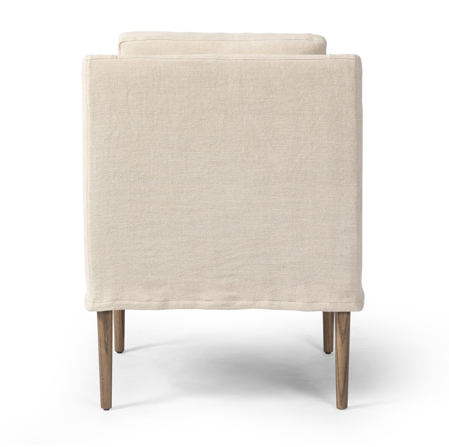 Amber Lewis x Four Hands Aurelia Dining Chair-Broadway Dune: Product Back View