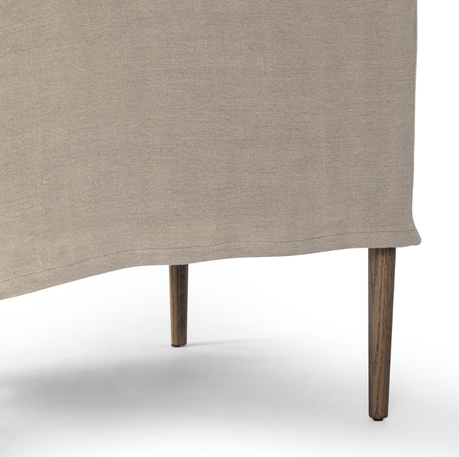 Amber Lewis x Four Hands Aurelia Dining Chair-Broadway Dune: 2nd Tapered Legs Product View