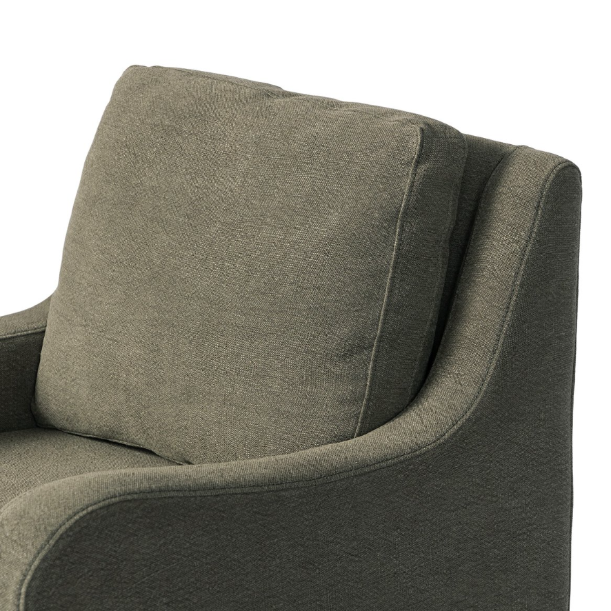 Amber Lewis x Four Hands Aurelia Dining Chair-Broadway Olive: Up-Close Product View