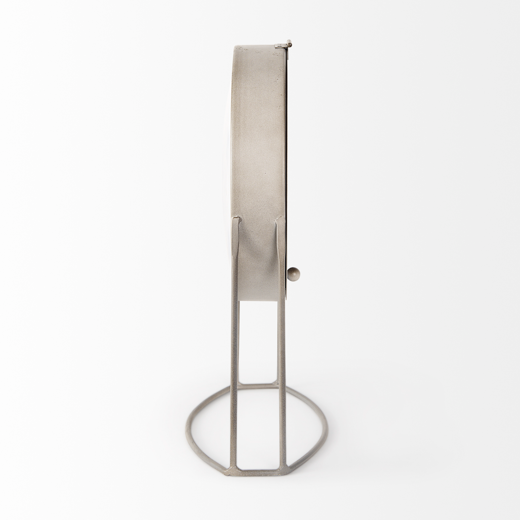 Aurus Metal Table Clock: Product Side View