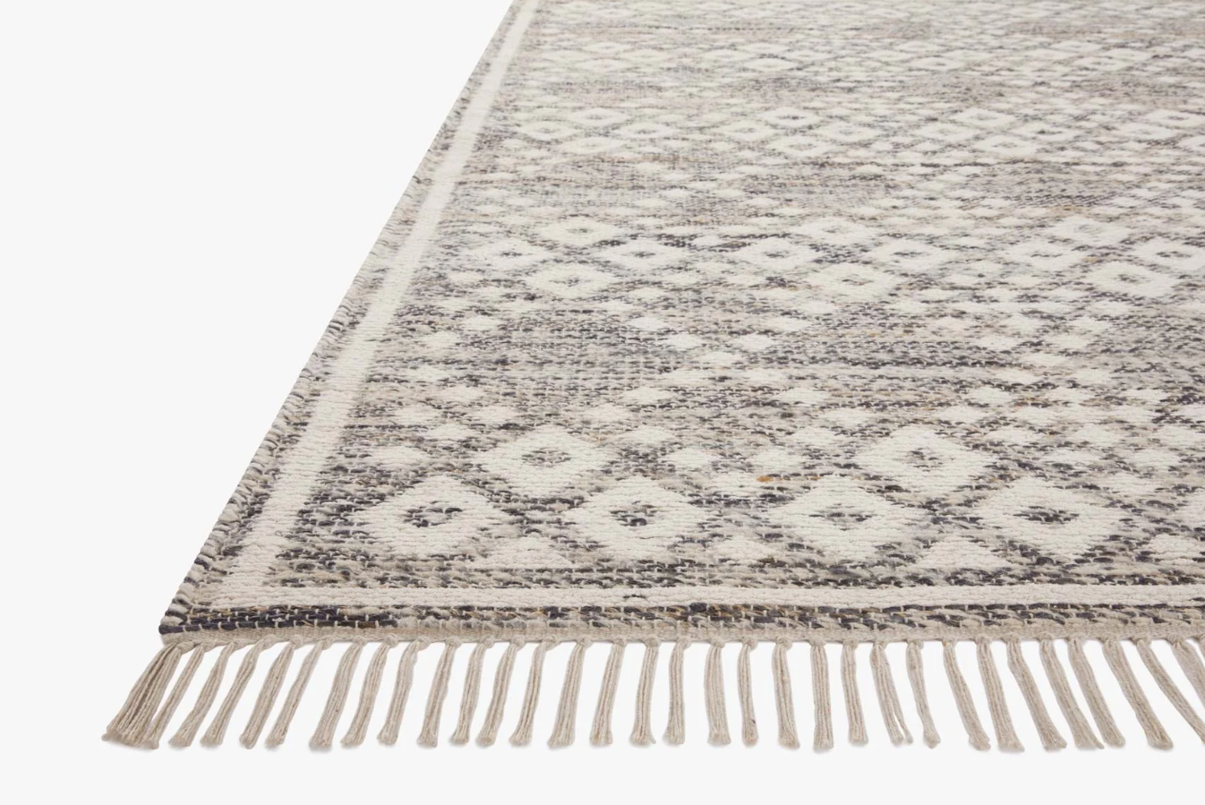 Angela Rose Rivers Rug in Denim/Ivory: Product Pile Height View