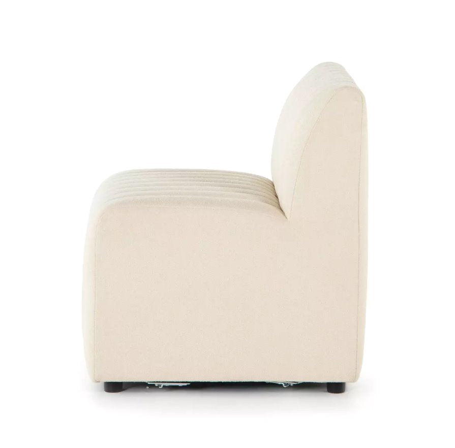 Augustine Chair in Capri Oatmeal: Product Side View