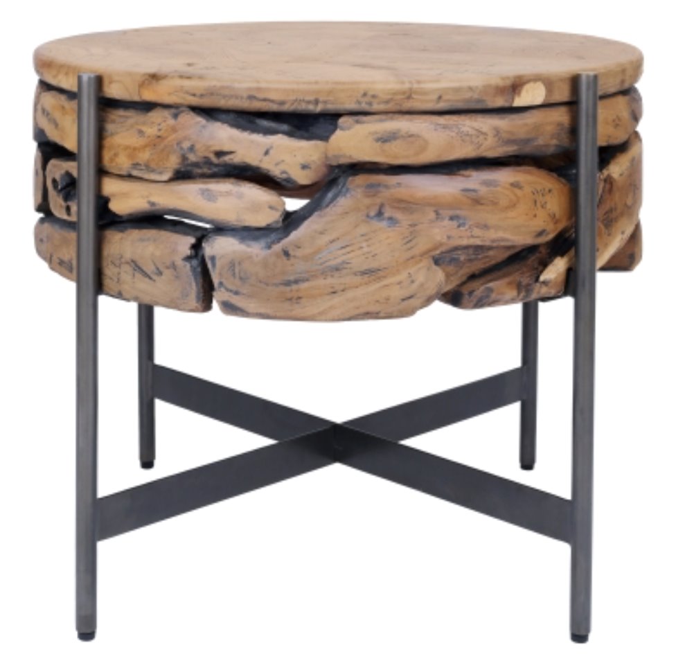 Bardo Reclaimed Teak Side Table: Available at City Home PDX