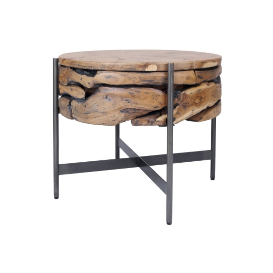 Bardo Reclaimed Teak Side Table: Product View