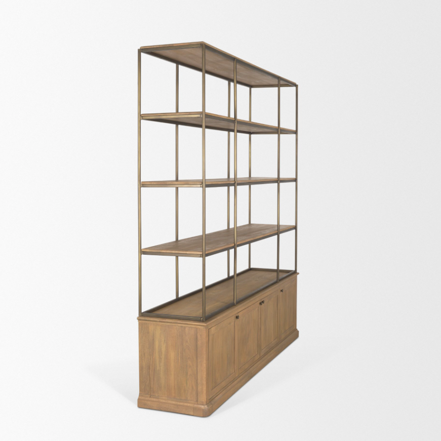 Baron 4-Door Shelving Unit: Product Quarter View