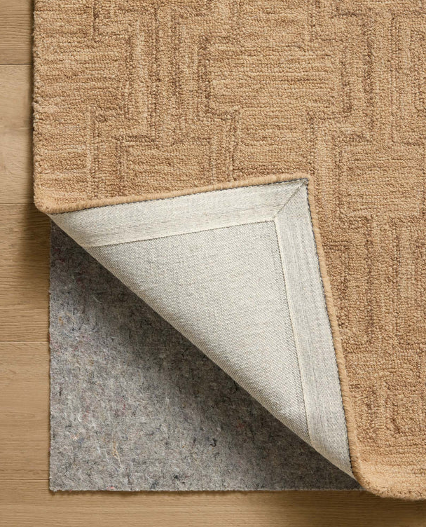 Jeremiah Brent X Loloi Barrow Rug in Camel/Brown - underside view
