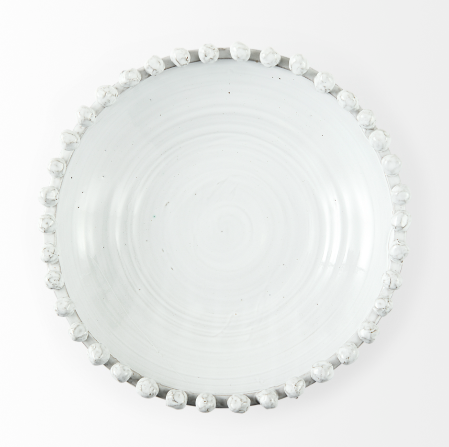 Basin Large Ceramic Decorative Bowl: Top Product View