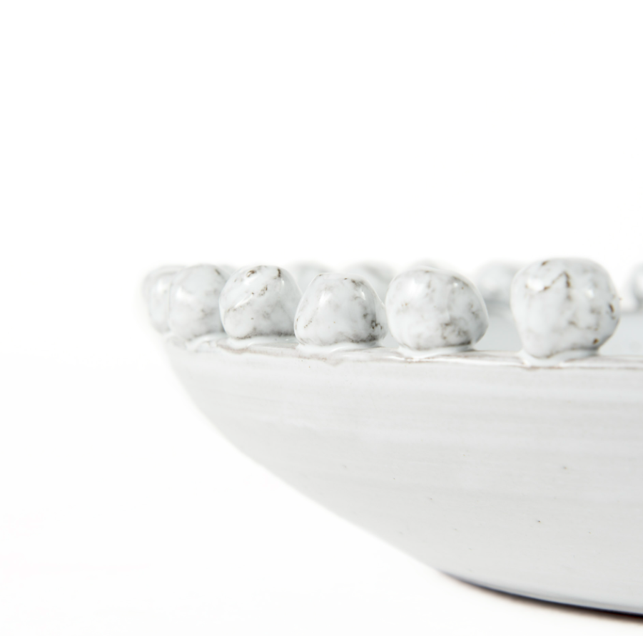 Basin Large Ceramic Decorative Bowl: Product Corner View