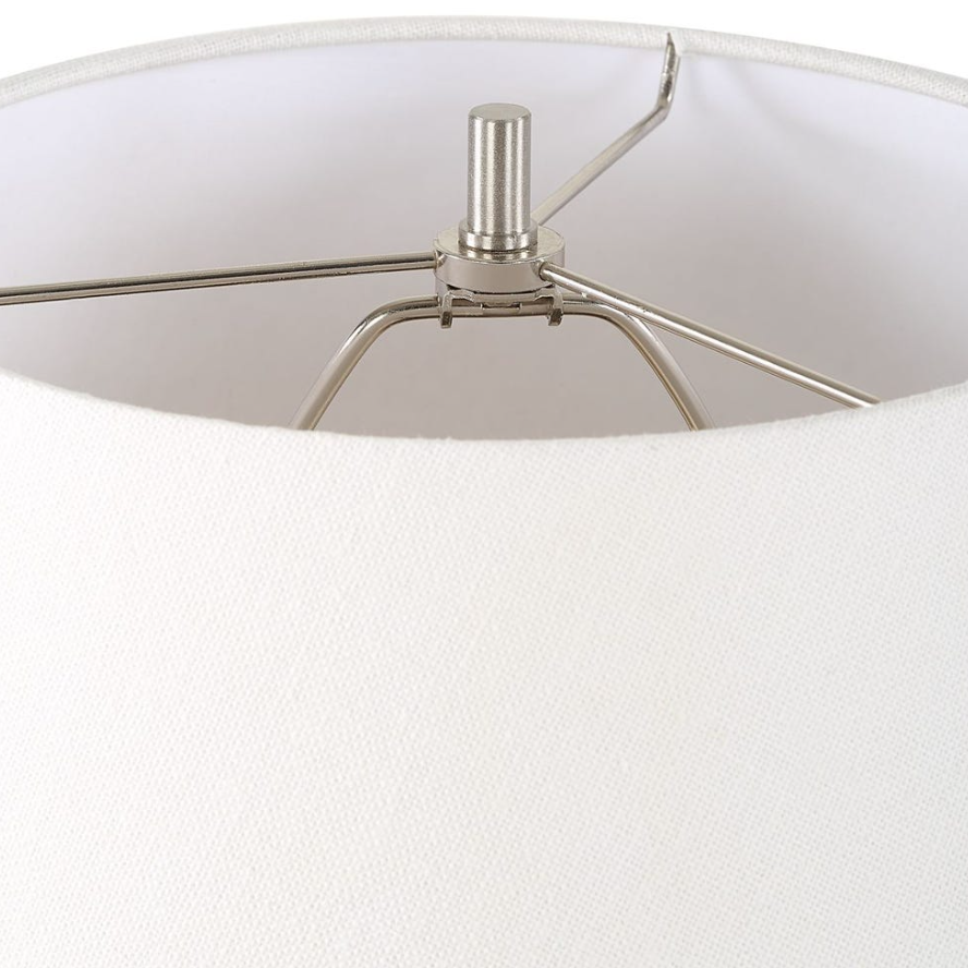 Beckley Table Lamp: Plated Nickel Hardware View