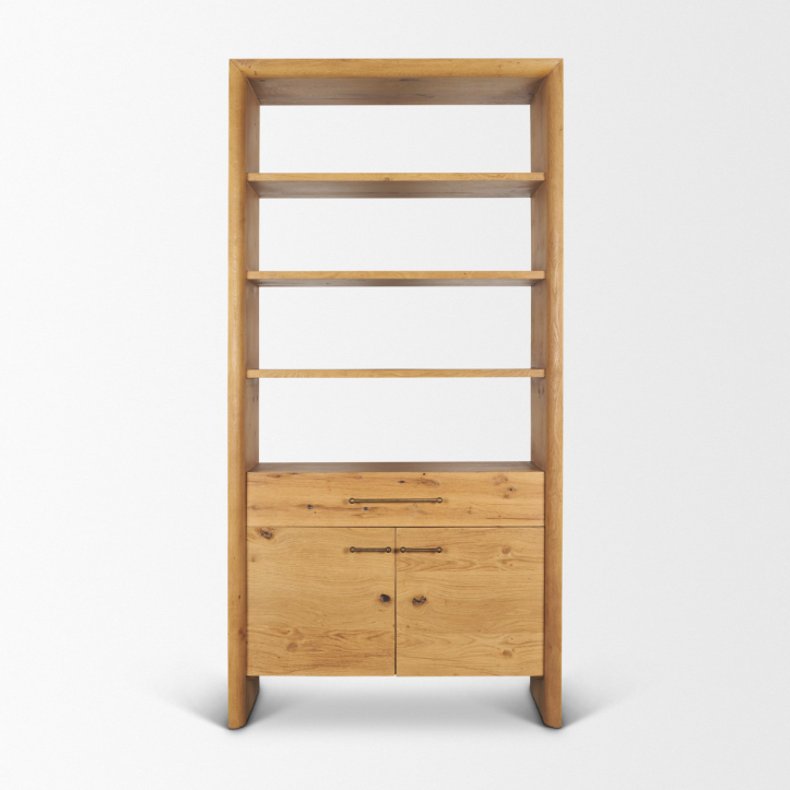 Belford 2 Door Open Shelf Unit: Front Product View